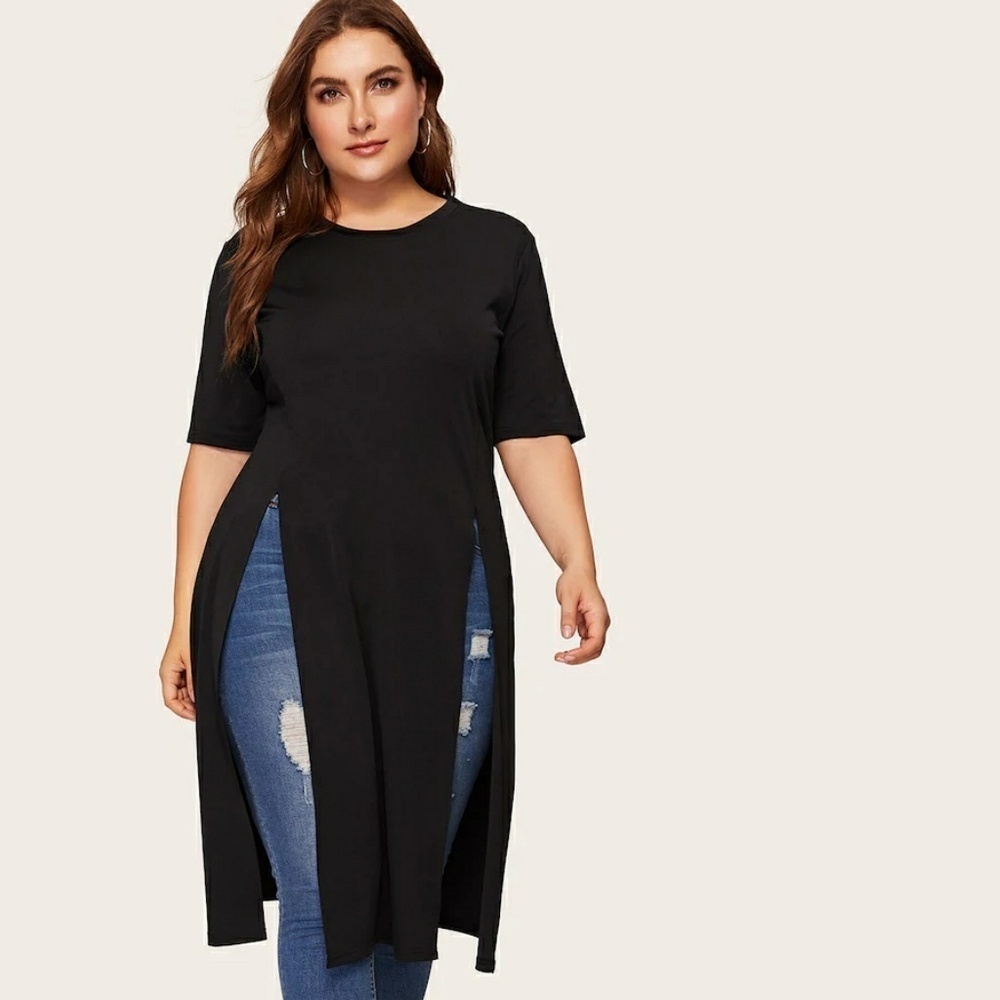 🆕PLUS Split Long line Tee